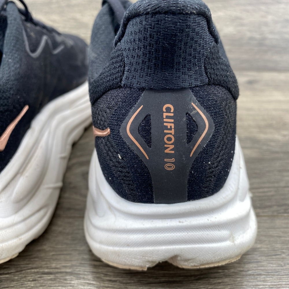 Hoka Women's Sneakers Black with Rose Gold Logo - Picture 11 of 13